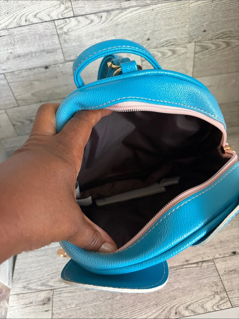 Cute Gradient Bow Ear Mini Backpack - Pink & Blue